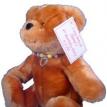 brown bear with tag